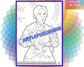 Harriet Tubman coloring page printable colouring page Adult color sheet instant download