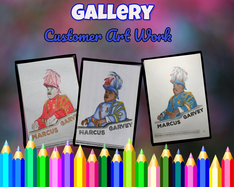 Marcus Garvey Coloring Page Printable Colouring Page Adult Color Sheet ...