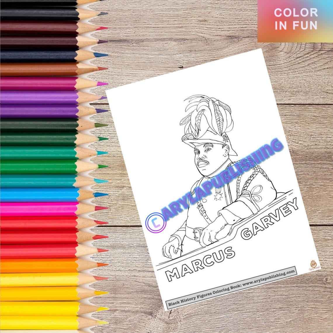 Marcus Garvey Coloring Page Printable Colouring Page Adult Color Sheet