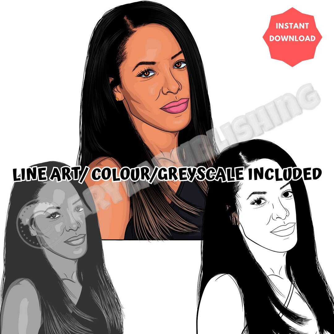 R&B Singer Inspired Tribute Printable Files Art - SVG JPG PNG Clipart ...