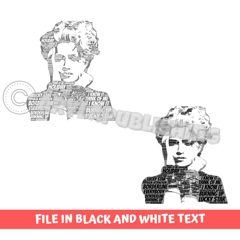 Madonna Inspired Printable Files Art PNG Clipart Create Your - Etsy