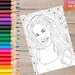 Selena Coloring Page Printable Colouring Page Adult Color Sheet Instant ...