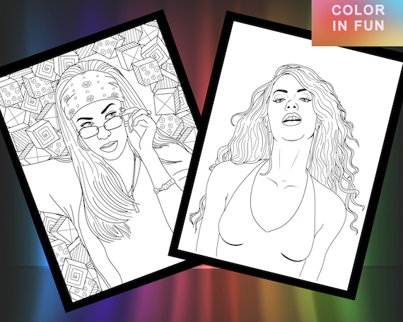 Aaliyah Coloring Page Printable Colouring Page Adult Color | Etsy