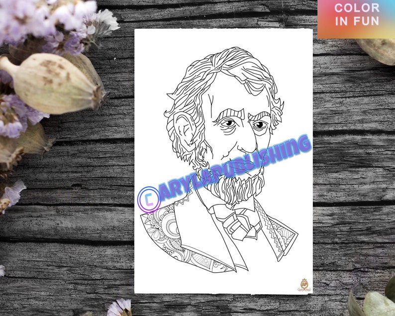 Abraham Lincoln Coloring Page Printable Colouring Page Adult Color