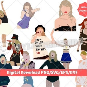 Taylor Inspired Printable Files Art - SVG PNG Clipart Create your own Instant Download
