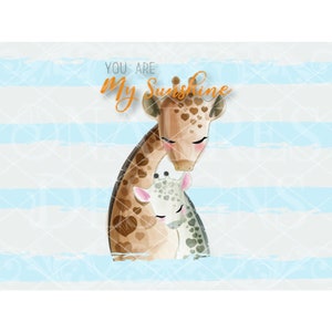 Mommy and Baby Giraffe Baby Bottle Wrap 8oz STR Printable JPG PNG, for