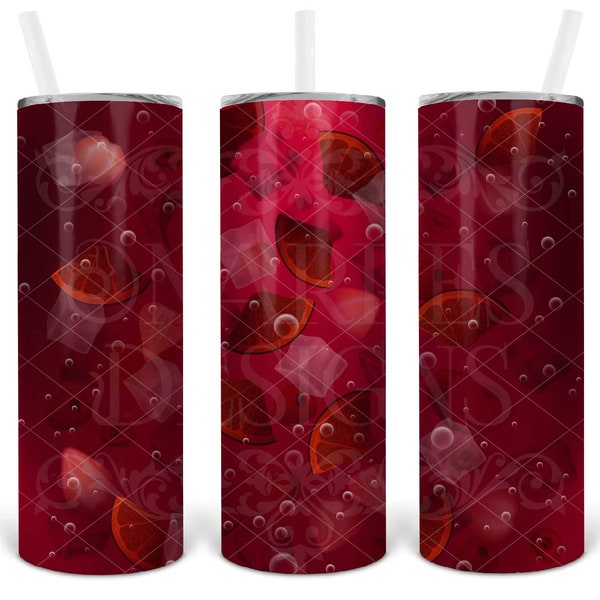 Realistic Looking Sangria no Label Tumbler Wrap 20oz STR - Printable - JPG PNG, Sublimation Design, Digital Download