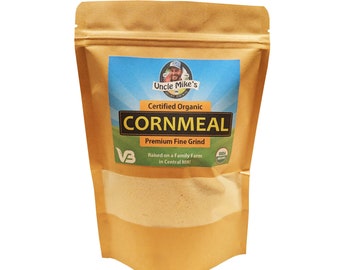 Certified Organic Cornmeal | Premium Fine Grind, 10oz