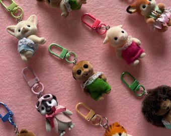 Handmade Sylvanian Families keyring | Favourite Figures| Upcycled Gifts