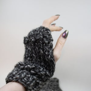 Grey Fingerless Gloves