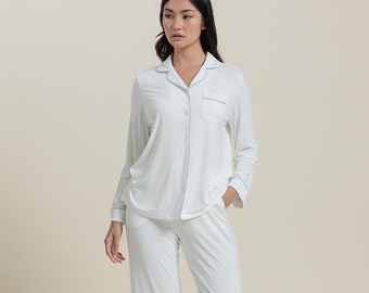 Bamboo Long Sleeve Pajama Top Shirt