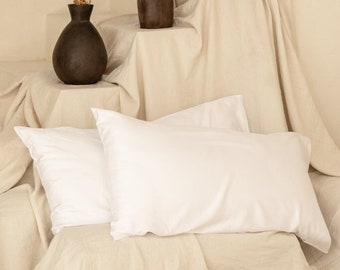 100% Organic Bamboo Pillowcase Set | Soft Vegan Silk Pillowcases | Anti-Aging Antibacterial Hypoallergenic Skin Hair Care for Beauty Sleep