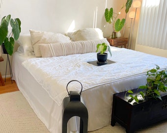 Tencel Eucalyptus Lyocell-filled Comforter | Cooling Summer Blanket Duvet Quilt | Natural Vegan-silk, Sustainable Bedding Full Queen King