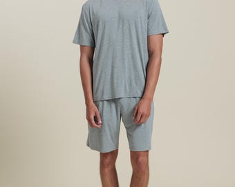 Men's Bamboo Bottom Shorts | Black Navy Grey