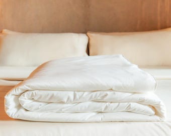 Mulberry Silk-filled Duvet Insert with Luxe Long-Staple Cotton Shell