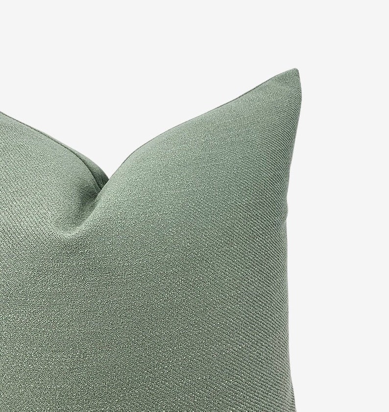 Linen Throw Pillow COVER 20x20'' Sage Green Pillow / Etsy