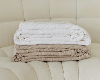 TENCEL™ Lyocell-filled Comforter | Cooling Lightweight Summer Blanket Duvet Quilt for Hot Sleepers |Natural Vegan-silk Sustainable Bedding