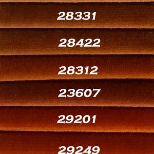 Imported Cotton Velvet Upholstery Fabric Amber & Rust Tones. PLEASE ORDER SAMPLE  prior to  purchase.  By the Yard--2-yard minimum.