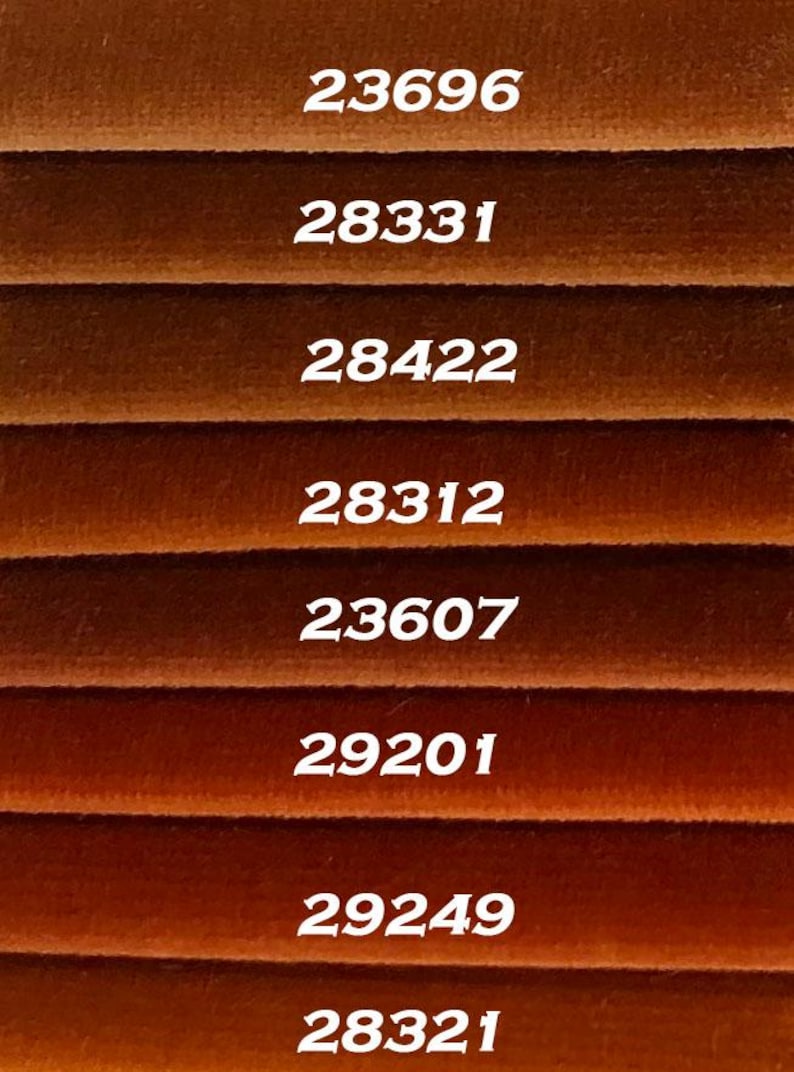Amber Rust Color Imported Cotton Velvet Upholstery Fabric Amber & Rust Tones. PLEASE ...