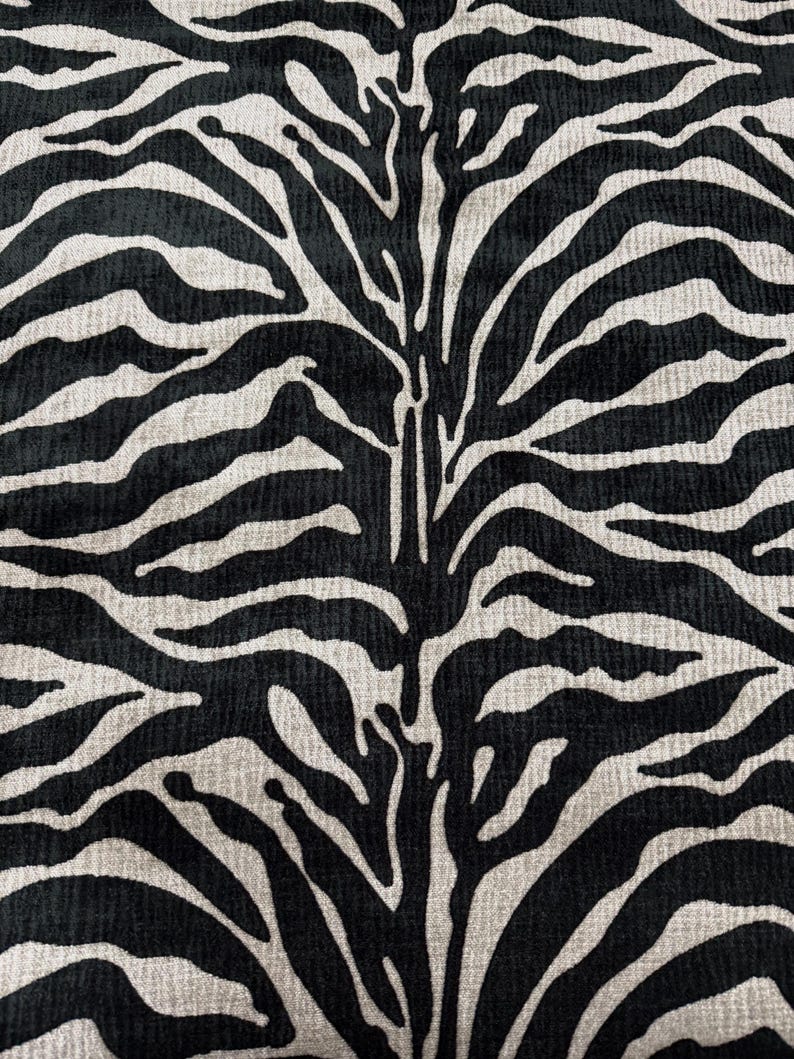 Kravet 32579.811 Black/gray Zebra Print Chenille Upholstery Fabric 6.25 ...
