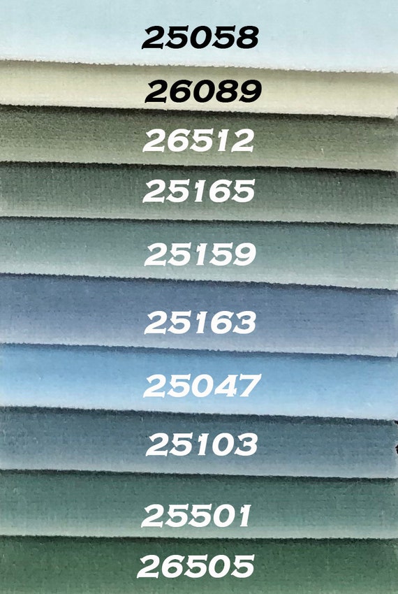 Imported Cotton Velvet Upholstery Fabric Blue & Green Tones.  PLEASE ORDER SAMPLE prior to purchase.  By the Yard.