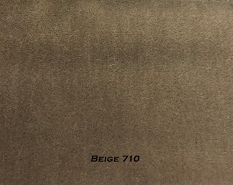 May include: A close-up of a beige fabric swatch with the text "BEIGE 710" printed on it.