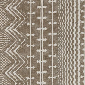 Fermoie UK Abbey Stripe 011 Neutral Stylized Geometric Cotton/Linen Multi-Purpose Fabric - BH