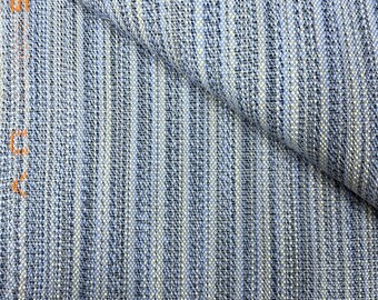 2.8+ yards Serena & Lily Maritime /Perennials Stree-yay! Harbor Blue Indoor/Outdoor Faux Linen Upholstery Fabric - CP