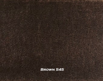 Dutch Mohair Velvet Upholstery Fabric Brown 545. By the Yard. Please ORDER SAMPLE prior to fabric purchase. MM-545