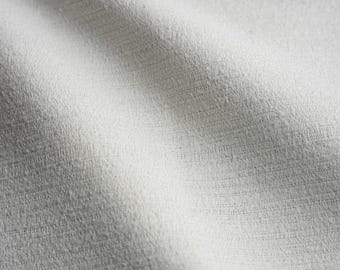 1.75 yards Serena & Lily Performance Granville / Perennials Crepe Du Jour Blanca White Indoor/Outdoor Textured Upholstery Fabric - CT