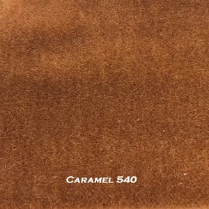 Dutch Mohair Velvet Upholstery Fabric Caramel 540. By the Yard. PLEASE ORDER SAMPLE using dropdown box prior to fabric purchase.