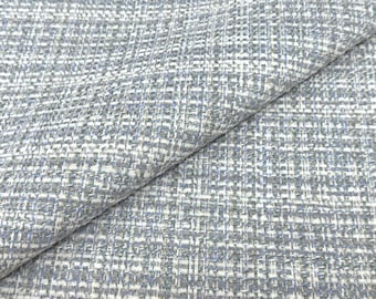 2.25 yards Serena & Lily Rosemount / Perennials Homespun Coastal Blue Indoor/Outdoor Tweed Upholstery Fabric - CO