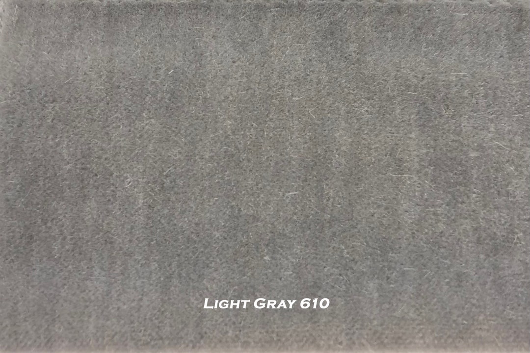 Dutch Mohair Velvet Upholstery Fabric Light Gray 610. by the Yard