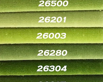 Imported Cotton Velvet Upholstery Fabric Green Tones.  PLEASE ORDER SAMPLE prior to purchase.  By the Yard.