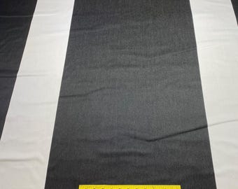 9.75 yards Sunbrella Black & White Large Stripe Indoor/Outdoor Upholstery Fabric - G-9