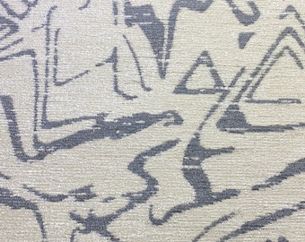6.625 yards Kravet 34955-11 Beige & Gray Modern Geometric Crypton Performance Upholstery Fabric FX