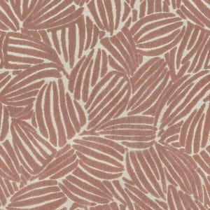 3.5 yds Fabricut Katherine Velvet Daybreak Pink Contemporary Leaf Motif Upholstery Fabric - A-1
