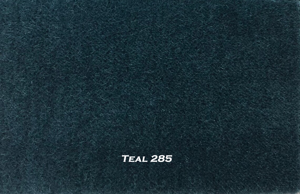 Dutch Mohair Velvet Upholstery Fabric Teal Blue 285. by the Yard. PLEASE ORDER SAMPLE Using