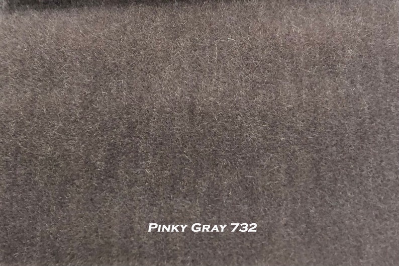 Dutch Mohair Velvet Upholstery Fabric Pinky Gray 732. by the Yard