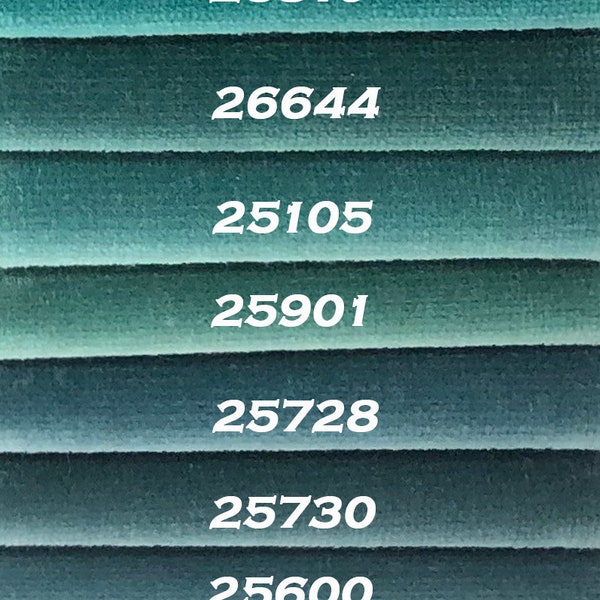 Imported Cotton Velvet Upholstery Fabric Teal & Blue Tones. PLEASE ORDER SAMPLE using dropdown box prior to fabric purchase.