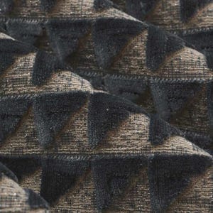4.25 yards S Harris / Fabricut Nouvel Blue Geometric Cut Velvet Upholstery Fabric 6672904 B4