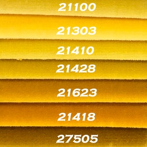 Imported Cotton Velvet Upholstery Fabric Gold & Yellow Tones.  PLEASE ORDER SAMPLE using dropdown box prior to fabric purchase.