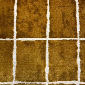5 yards Pindler Fairchild Bronze Geometric Cut Velvet Upholstery Fabric 8011 - FW