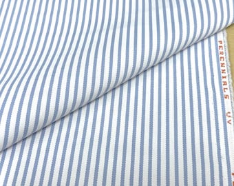 3.6+ Yards Serena & Lily Pinstripe / Perennials Jake Stripe Coastal Blue Upholstery Fabric - CQ