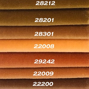 Imported Cotton Velvet Upholstery Fabric Bronze & Sienna Tones. PLEASE ORDER SAMPLE using dropdown box prior to fabric purchase.