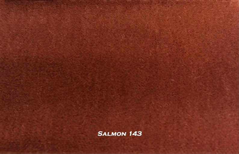 Dutch Mohair Velvet Upholstery Fabric Salmon 143. by the Yard. PLEASE