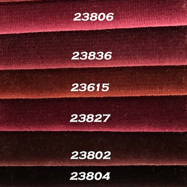 Imported Cotton Velvet Upholstery Fabric Wine & Burgundy Tones. PLEASE ORDER SAMPLE using dropdown box prior to fabric purchase.