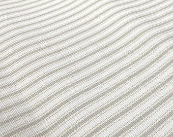 2.1+ Yards Serena & Lily Shirting Stripe / Perennials Tick Tock Stripe Sand Beige Upholstery Fabric - CJ