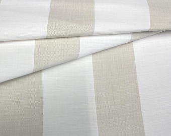 5 yds Serena & Lily Perennials Harbor Stripe Sand Beige Upholstery Fabric - CK