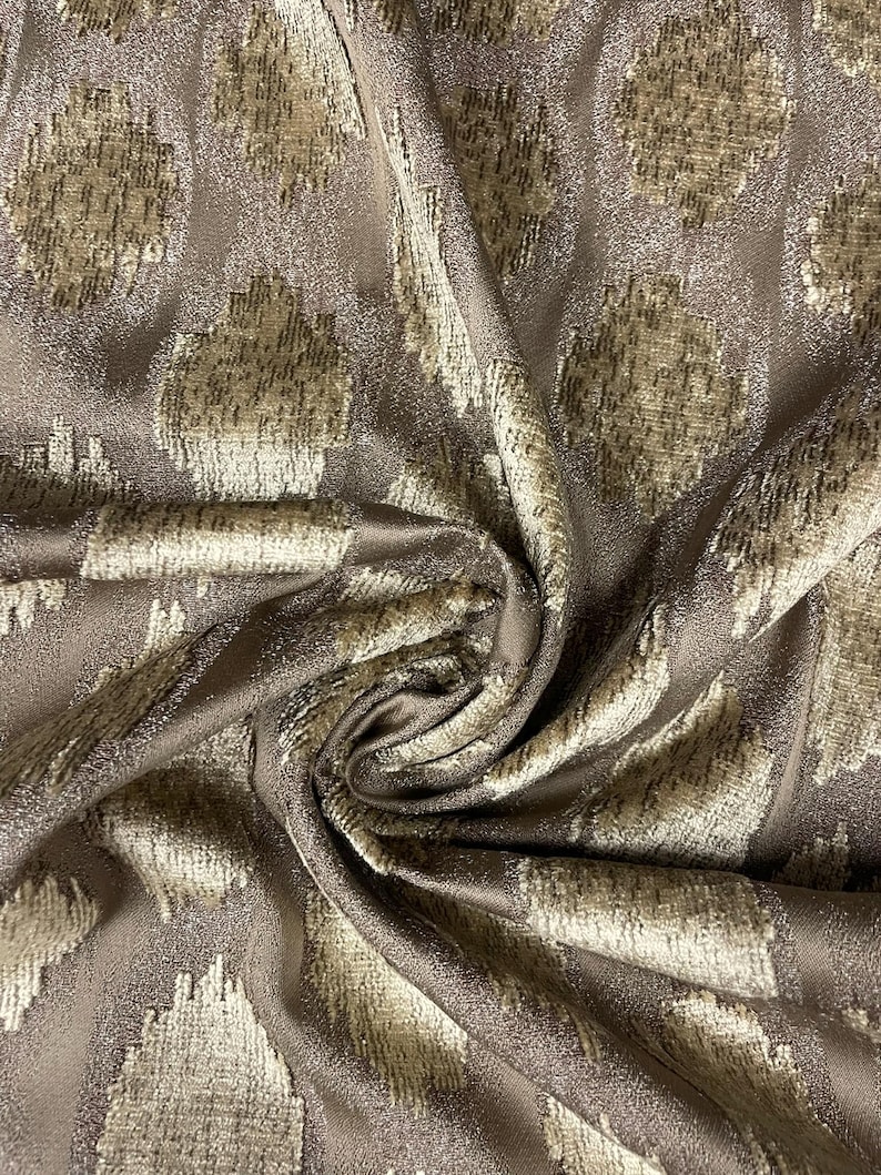 8-yards-zoffany-ikat-spot-antique-gold-velvet-upholstery-drapery-fabric